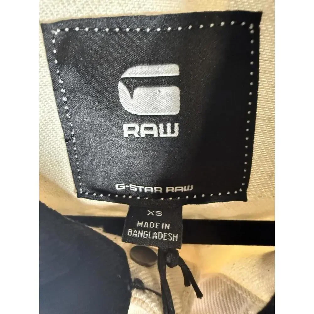 NWT G-Star RAW Arc 3D Denim Jacket Women’s Ecru Raw Denim Size XS - Picture 10 of 11